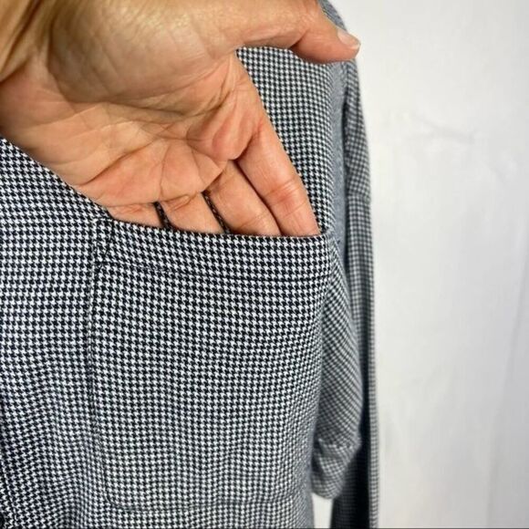 JOIE women’s x-Small XS Houndstooth Button down cotton shirt - Picture 4 of 12